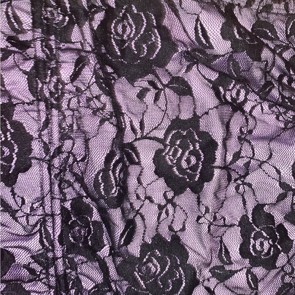 Lilac Pixie Floral Chic Fairy Ruched Lace Skirt - Picture 3 of 5